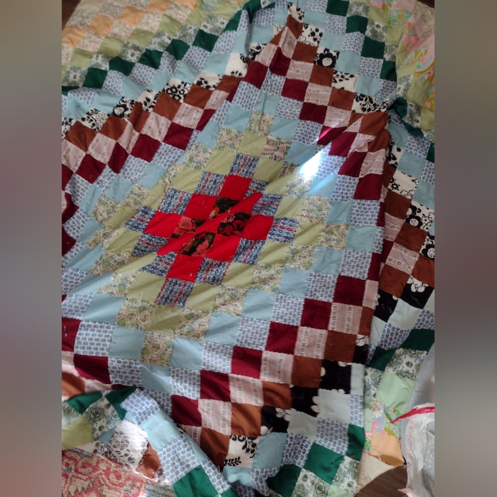 Quilt top handmade 68"x 81" approximately